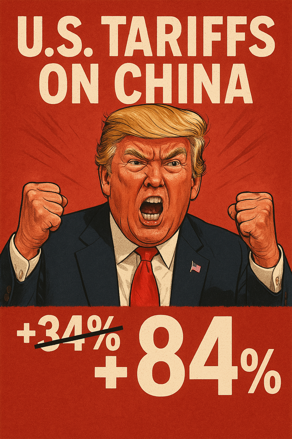 特朗普對華關稅加碼至84%，